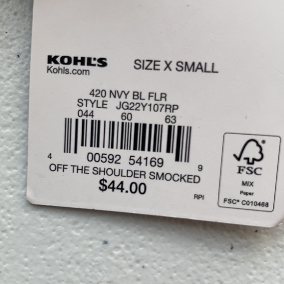 So off the shoulder smocked top floral print long dress XS or 2X jr - Picture 16 of 16